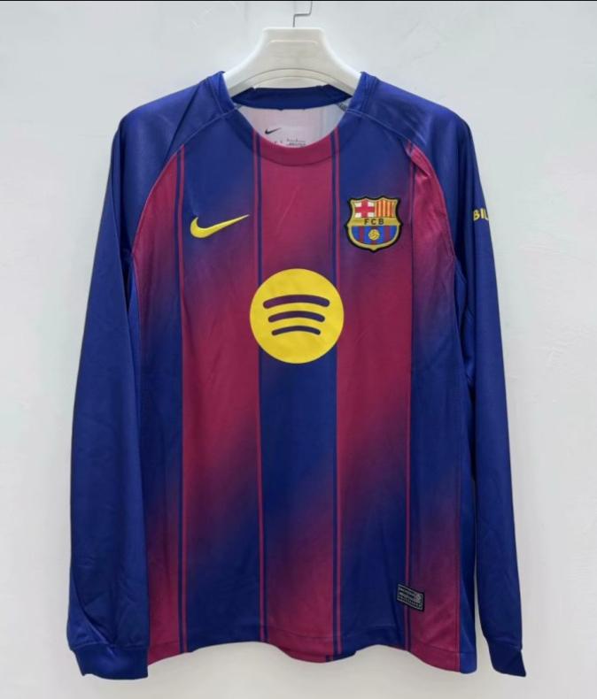 FC Barcelona 25/26  Home Long Sleeve Fan Version