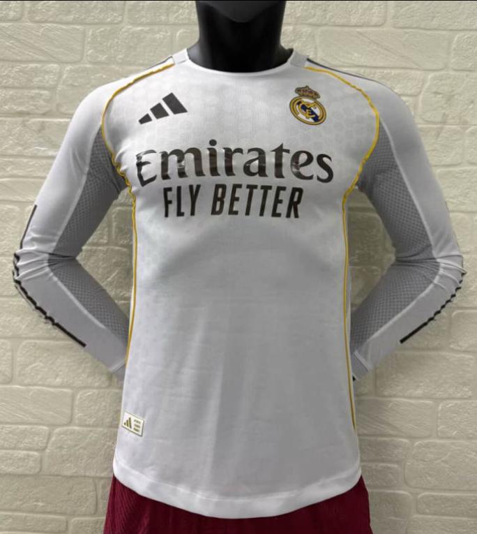 Real Madrid 25/26 Home Long Sleeve Player Version