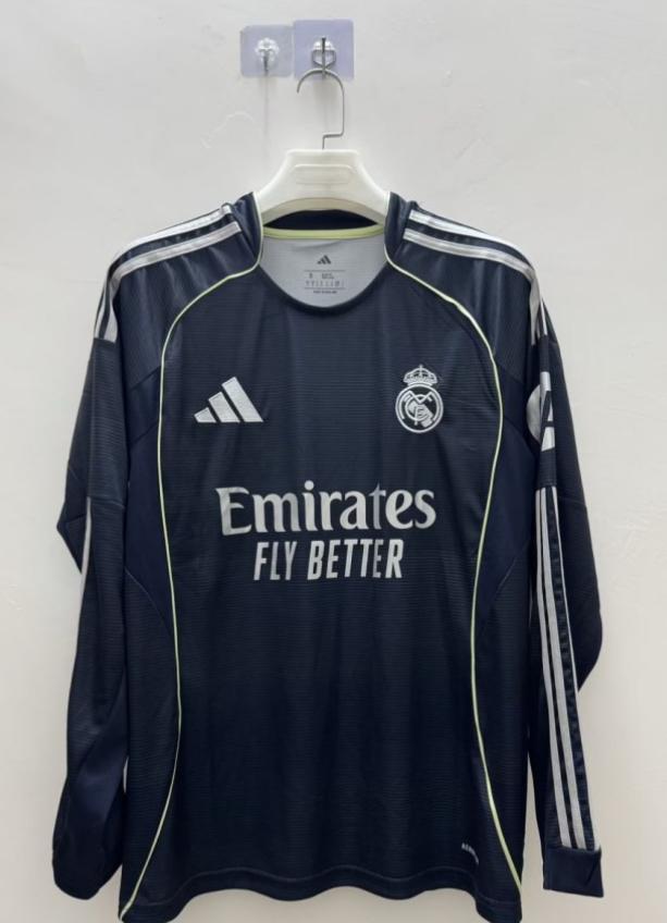 Real Madrid 25/26 Away Long Sleeve Fan Version