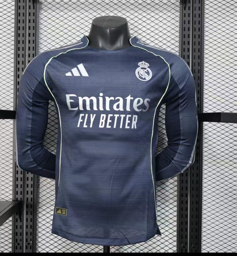 Real Madrid 25/26 Away Long Sleeve Player Version